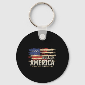 Amerika Bukt i USA Grunge Patriotic Nyckelring