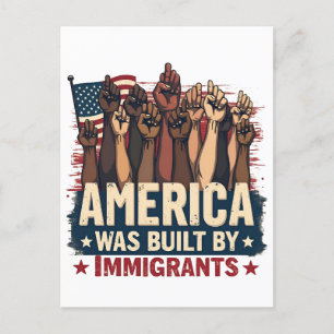 Amerika Byggdes av "Immigration Trump Demokrates" Helg Vykort