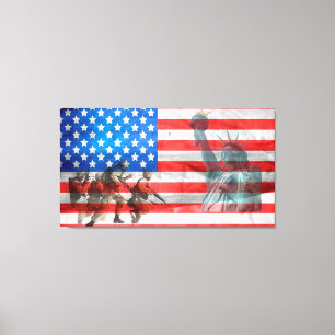 Amerika Canvastryck
