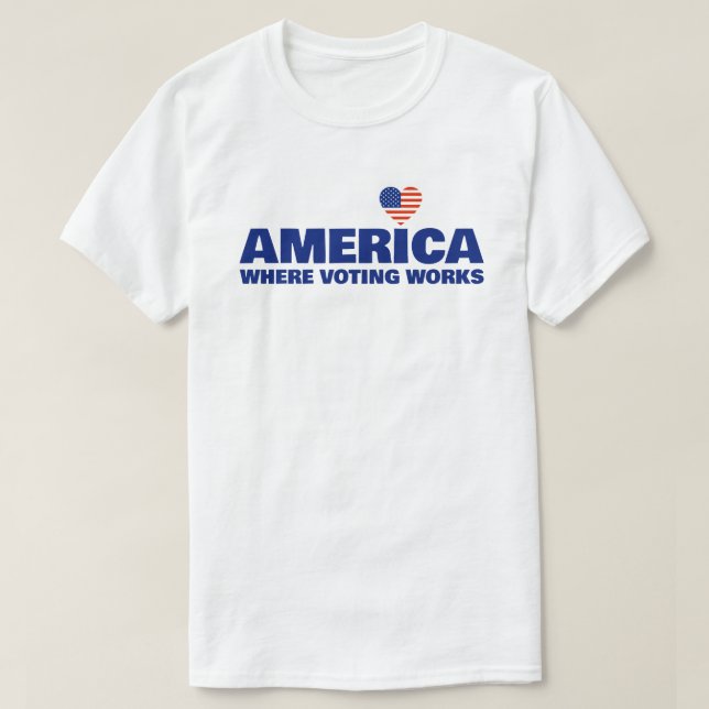 Amerika, där röstning fungerar T-shirt (Design framsida)