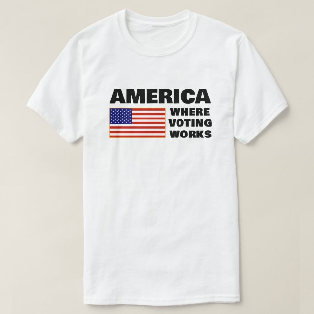 Amerika, där röstning fungerar T-shirt (Design framsida)
