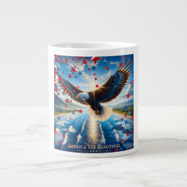 Amerika: Den vackra Flagga Patriotic Coffee Jumbo Mugg