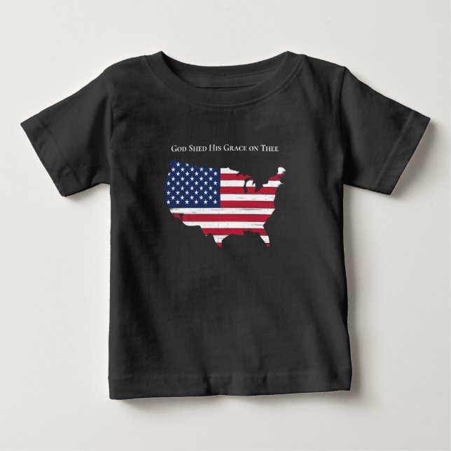 Amerika den vackra guden skuggade sin Grace på T Shirt (Framsida)