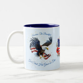 Amerika, den vackra patriotiska Mugg Eagle-Flagga