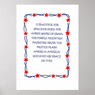 Amerika den vackra Poster