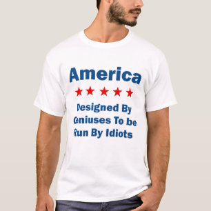 Amerika Designade av generna Springa av Idiots T-S T Shirt