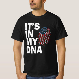 Amerika Det finns i mitt DNA | Proud American Flag T Shirt