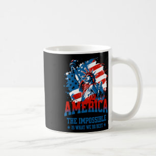 Amerika Det omöjliga är vad vi gör bäst USA Kaffemugg