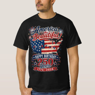 Amerika det vackra! 250-årsdag  t shirt