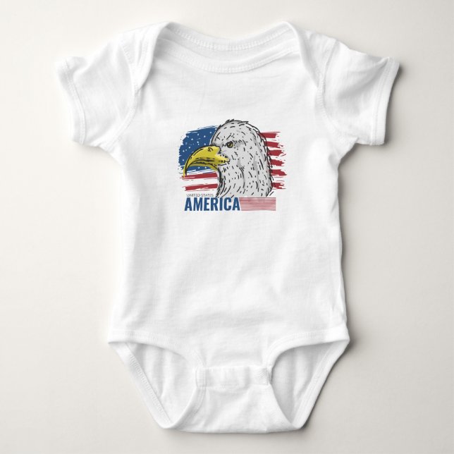 Amerika Eagle USA T Shirt (Framsida)