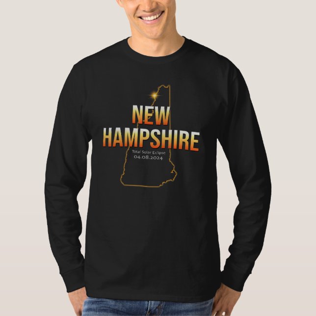 Amerika Eclipse 2024 Tröja New Hampshire Total Sol (Framsida)