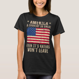 Amerika en land så underbar till och med att Hater T Shirt