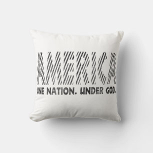 Amerika, en nation under gud, american T-Shirt Kudde