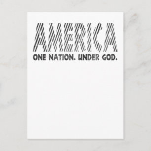 Amerika, en nation under gud, american T-Shirt Vykort