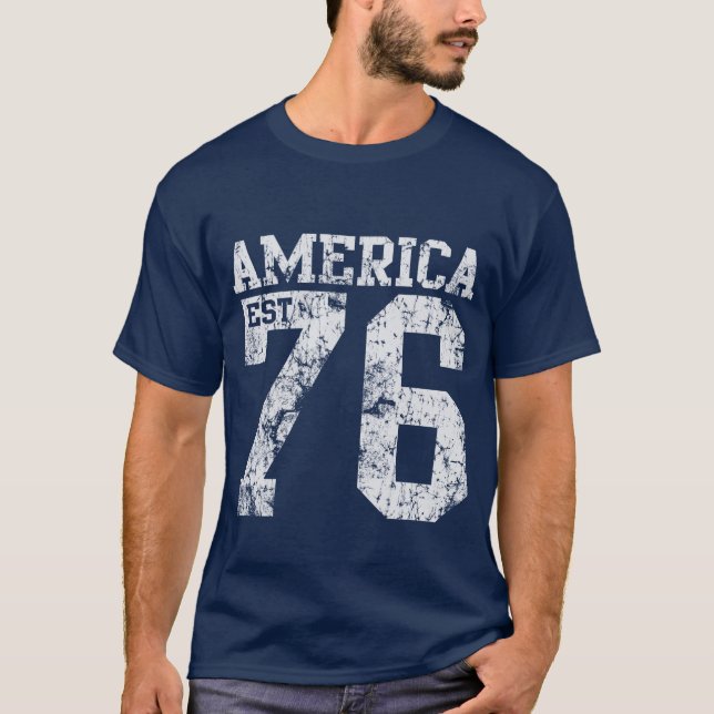 Amerika Est skjorta för 1776 t T-shirt (Framsida)