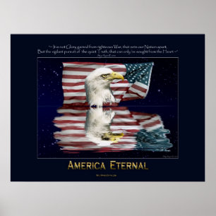 AMERIKA, ETERNAL Patriotic Poster