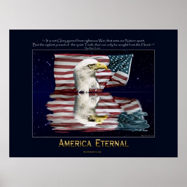AMERIKA, ETERNAL Patriotic Poster (Framsidan)