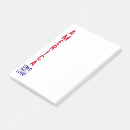 Amerika: Fet, stolt och gratis Post-it Block