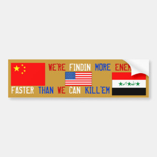 Amerika fiender (IRAK VS CHINA) Bildekal