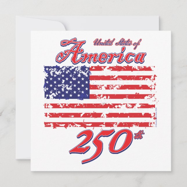 Amerika firar 250 år inbjudningar (Framsida)