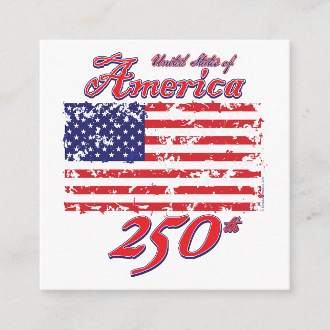 Amerika firar 250 år tilläggskort (Framsida)