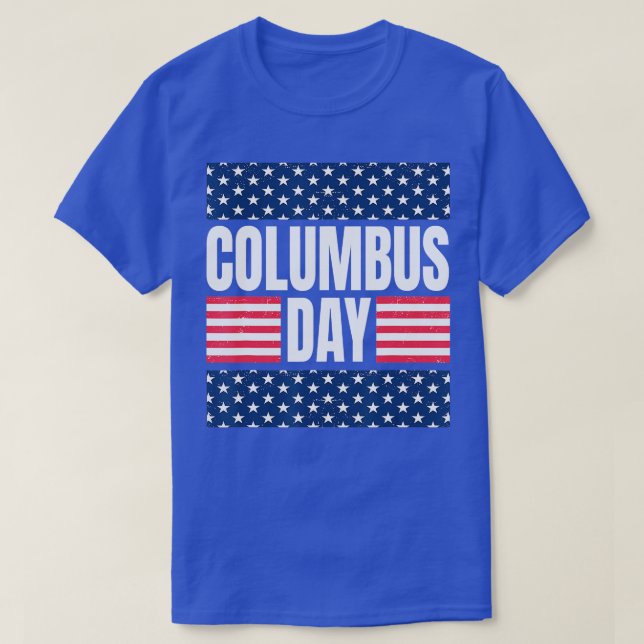 Amerika firar Christopher Columbus Day T Shirt (Design framsida)