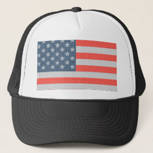 Amerika flaggadiamanter och glitterstruktur keps