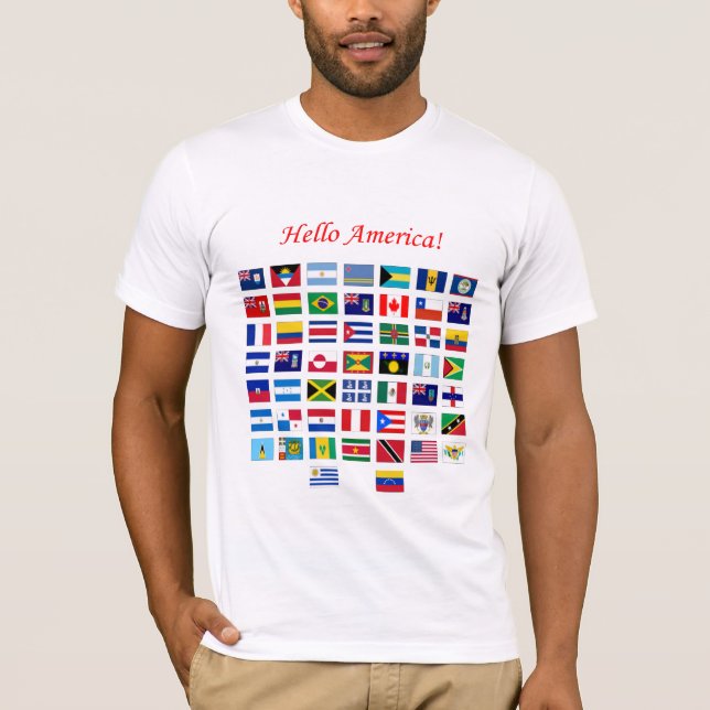 Amerika flaggor tee (Framsida)