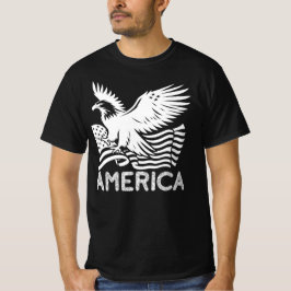 Amerika, flygande Eagle med USA flagga T Shirt