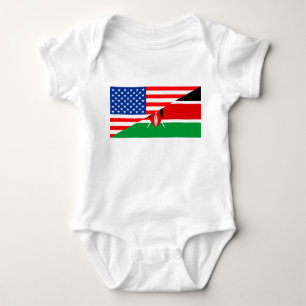 Amerika för flagga för land för USA Kenya halvt Tee