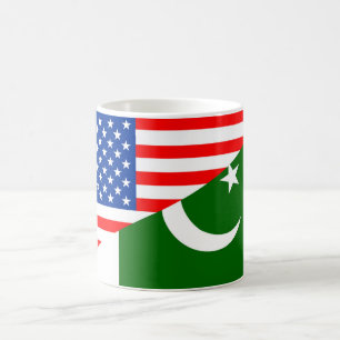Amerika för flagga för land för USA Pakistan ha Kaffemugg