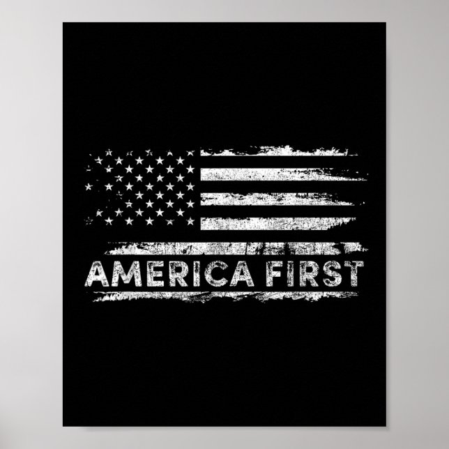 Amerika först, en ny dag, Donald Trump Poster (Framsidan)