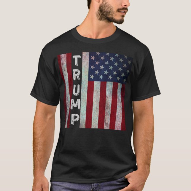 Amerika först med Trump T Shirt (Framsida)