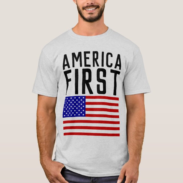 AMERIKA FÖRST T-shirts (Framsida)