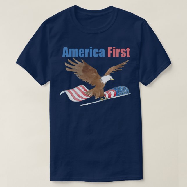 Amerika först till skjortan t shirt (Design framsida)