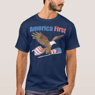 Amerika först till skjortan t shirt