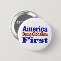 Amerika Första Dumpa Globalism röd text