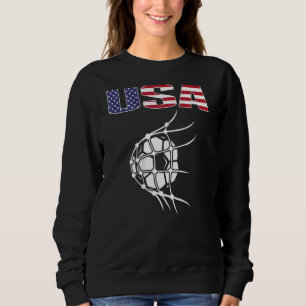 Amerika Fotboll i nätet Usa flagga Stöd Fotboll T Shirt