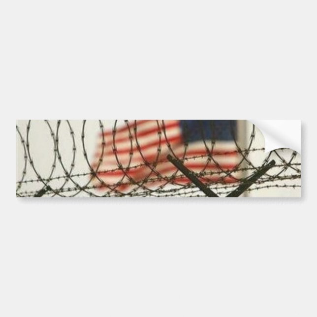 Amerika framtid - polisstaten - statligt fängelse bildekal (Framsidan)