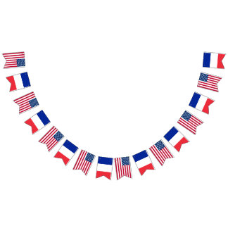 Amerika Frankrike Bröllop Vimplar