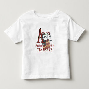 Amerika - Fria landet på grund av Modiga T Shirt