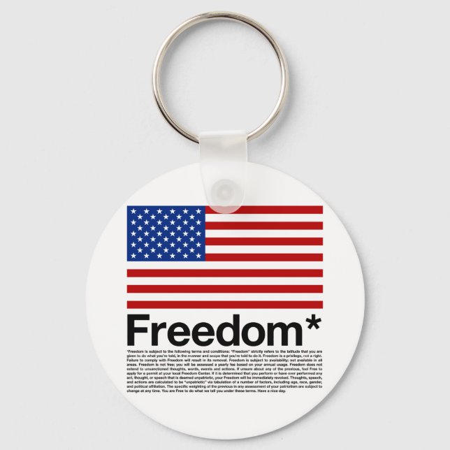 Amerika: Frihetsvillkor och villkor Nyckelring (Framsida)