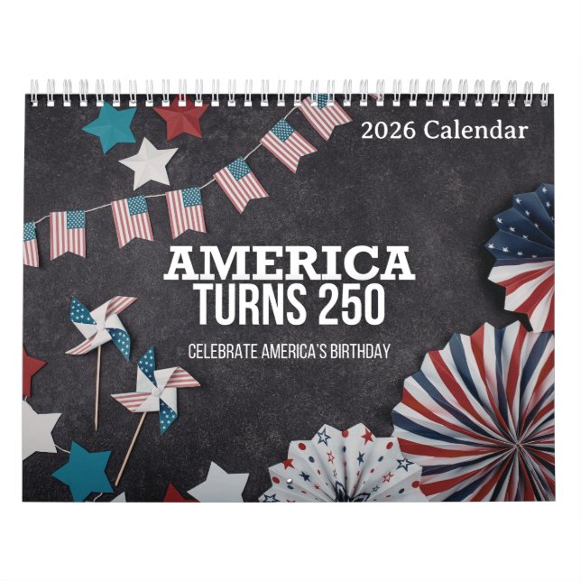 Amerika Fyller 250 2026 Semiquincentennial Kalende Kalender (Omslag)