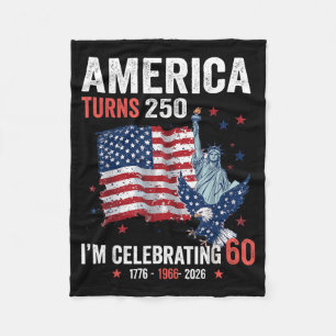 Amerika Fyller 250 Firar 60 Patriotiska Fleecefilt