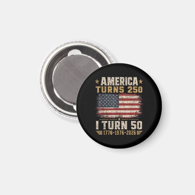 Amerika fyller 250 jag fyller 50 magnet (Front/Back)