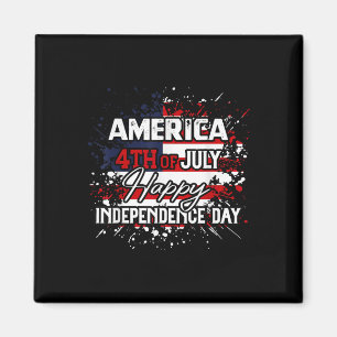 Amerika Glad 4:e Juli Självständighetsdag Män Kvin Magnet