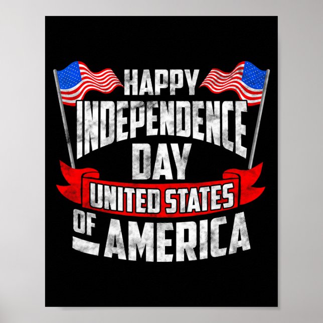 Amerika glad självständighetsdag  poster (Framsidan)