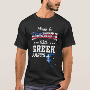 Amerika Grekiska Delar Grekland Karta Usa Flagga H T Shirt