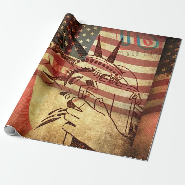 Amerika, grym bakgrund presentpapper (Utrullad)