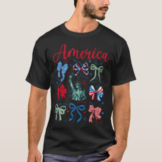 Amerika Gud Böj 4:e Juli Kristna Jesus T Shirt
